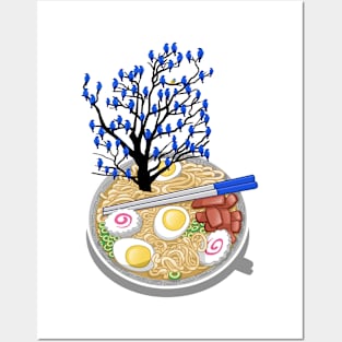 Ramen tree birds Posters and Art